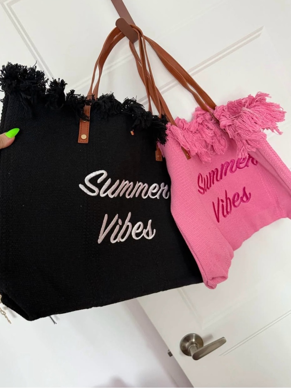 Summer Vibes Tote Bag - Black